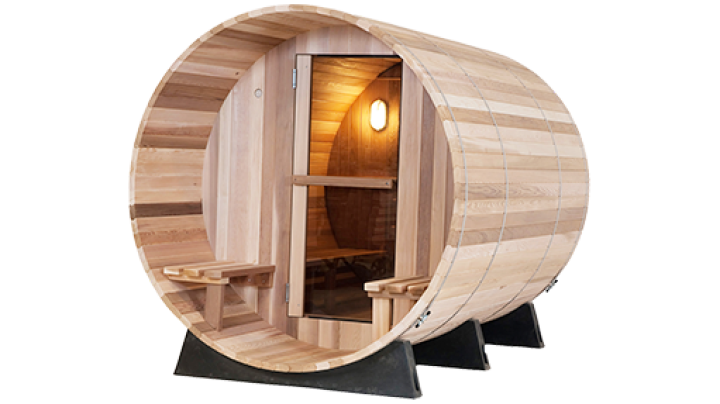 Barrel Sauna elektrisch gestookt